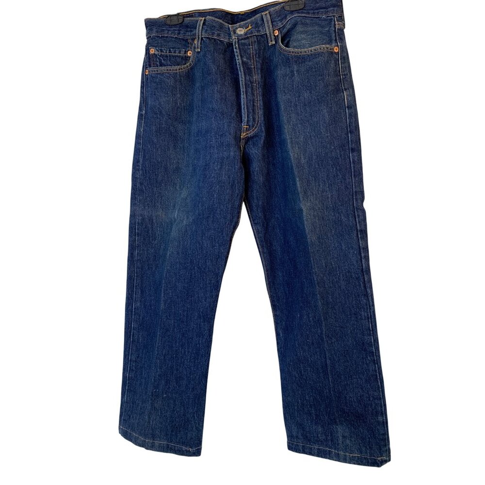 Levis Mens 501 Original Fit Button-Fly Jeans 36 x 27 100% Cotton Denim 10024
